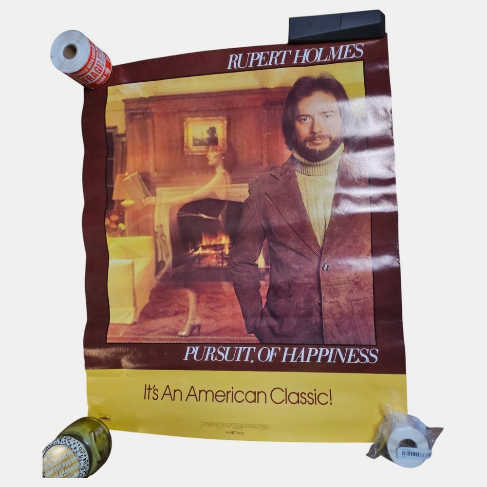 Rupert Holmes Pursuit Of Happiness 25x30 Album Promo Poster 1970s Vintage Rock
